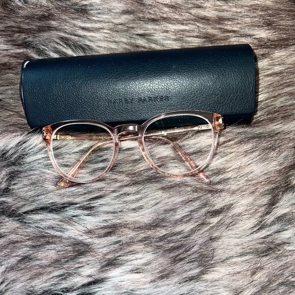 Warby Parker Accessories - Warby Parker Glasses, Light rose/pink color with case